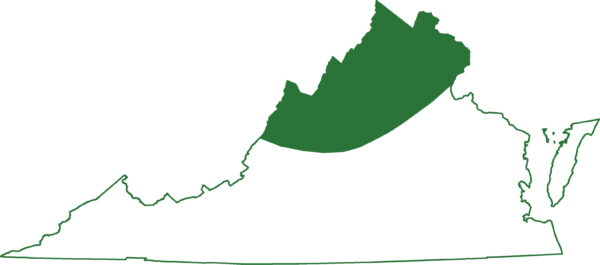 شمالی دو قطار والا سلامینڈر ورجینیا کے شمالی اپالاچین علاقے میں پایا جاتا ہے۔
