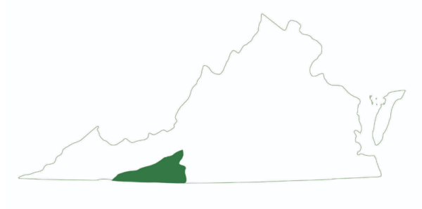 بوگ کچھوا جنوب مغربی ورجینیا کی چند کاؤنٹیوں میں پایا جاتا ہے۔